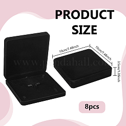 Schmuckkästchen aus Samtstoff für Halsketten und Ringe&nbsp;CON-WH0085-213A
