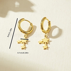 Pendientes de aro de acero inoxidable 201&nbsp;EX0803