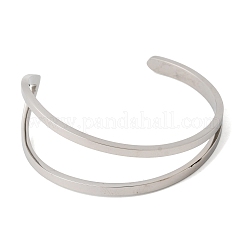 Braccialetti a polsino in acciaio inossidabile 304 per donna&nbsp;BJEW-D408-29P