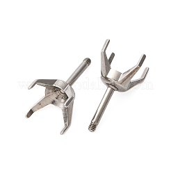 Ohrstecker-Beschläge aus Edelstahl 304&nbsp;STAS-B091-02B-08P