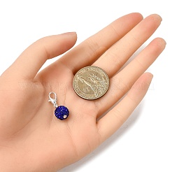 8 ciondolo rotondo in argilla polimerica con strass&nbsp;HJEW-JM04103-01