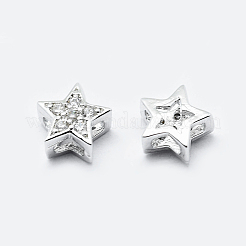 Pendentifs avec zircon cubiques à micro-pavés en laiton&nbsp;ZIRC-G130-09P-NR