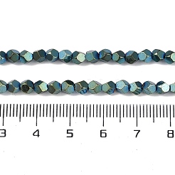 Brins de perles d'hématite non magnétiques synthétiques galvanisées&nbsp;G-A234-G03-01H