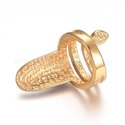 Anillos de dedo de acero inoxidable 304 con revestimiento iónico (IP)&nbsp;RJEW-E157-08G-J