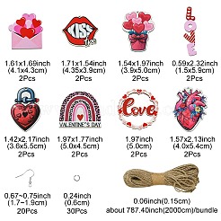 Kit de décoration de pendentif/boucle d'oreille pour la saint-valentin&nbsp;DIY-FS0005-42