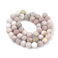 Stränge aus Naturmarmor und Sesamjasper / Kiwi-Jaspisperlen&nbsp;X-G-T106-287