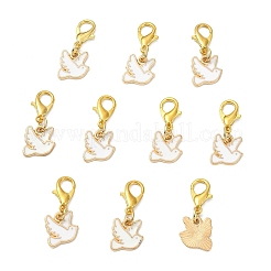 Decorazioni pendenti in lega smaltata 10 pz&nbsp;HJEW-YW00355