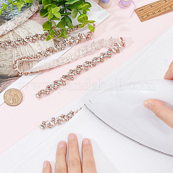 Catena per cintura da sposa con strass hotfix in cristallo da 1 metro&nbsp;DIY-FG0004-44B
