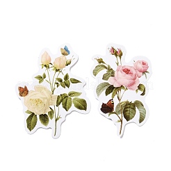 50 stücke cartoon blume papier aufkleber etikettensatz&nbsp;DIY-G066-05