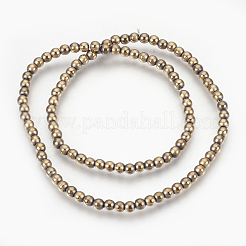 Electroplate non magnetici ematite sintetico fili di perline&nbsp;G-F585-C04-4mm