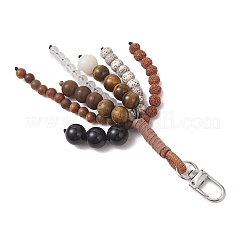 Pendentifs décoratifs en œil de tigre naturel rond&nbsp;HJEW-TA00462
