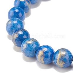 Natürliches Mashan-Jade-Stretcharmband mit runden Perlen&nbsp;BJEW-JB07970-01