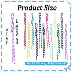 12 pendentif décoratif en nylon de 12 couleurs pour ornements de sac&nbsp;AJEW-SC0031-93