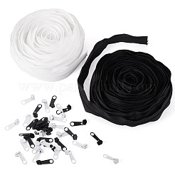 2 Beutel 2 Farben Nylon geschlossener Reißverschluss&nbsp;DIY-TA0014-72B