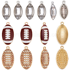 Anhänger aus Strass/Emaille aus Legierung&nbsp;FIND-SC0022-18