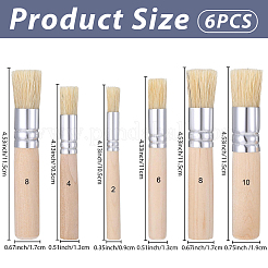 Ensemble de 6 pinceau à huile en soies de porc&nbsp;OFST-CP0001-23A