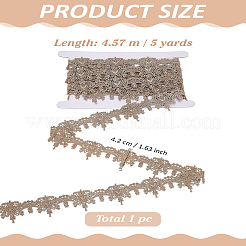 5 Yard Metallic-Garn-Bänder mit Blumen-Spitzenbesatz&nbsp;OCOR-LP0002-82
