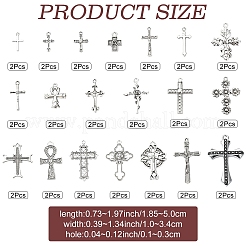 40 pièces 20 styles pendentifs en alliage de style tibétain&nbsp;TIBEP-YW0001-84