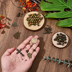Kits de fabrication de colliers de perles de chapelet DIY&nbsp;DIY-SC0031-45