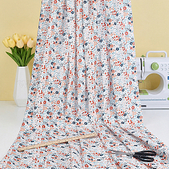 Tissu en coton imprimé de fleurs pour vêtements et loisirs créatifs&nbsp;DIY-WH0622-781E