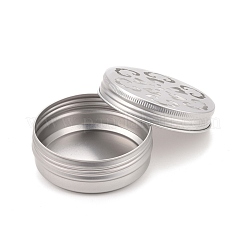 Boîtes rondes peu profondes en aluminium&nbsp;AJEW-WH0258-141B
