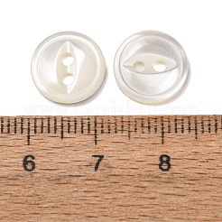 Boutons en nacre naturelle style œil de chat&nbsp;SH-CBAA69B-01G