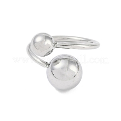 Bague ouverte ronde en acier inoxydable 304 anti-ternissement pour femme&nbsp;RJEW-C097-07P