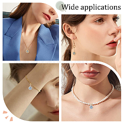 6 Stück 2 Farben Messing Micro Pave Zirkonia Anhänger&nbsp;ZIRC-BBC0003-68C