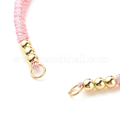 Fabricación de pulsera de cordón de poliéster trenzado ajustable&nbsp;AJEW-JB01109-05