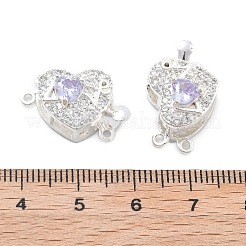 Micro cuivres ouvrent zircons boîte fermoirs&nbsp;KK-B125-07S-02