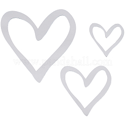 15 pieza de pegatinas de pared de plástico con forma de corazón de 3 estilos&nbsp;DIY-CN0003-44A