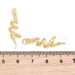 Pendenti in zirconi cubici trasparenti in micro pavè di ottone&nbsp;CU-CBA7E9C-01G