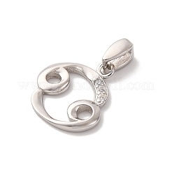 925 pendente in argento sterling con micro pavé di zirconi trasparenti&nbsp;STER-H117-01P-04