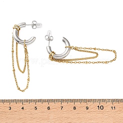 Orecchini pendenti da donna in acciaio inossidabile 304 con catenina&nbsp;SA-CBA8C9C-01GP