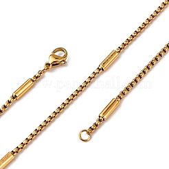 Collares de cadena de caja de columna de acero inoxidable 304 de 2 mm&nbsp;NJEW-K291-02G