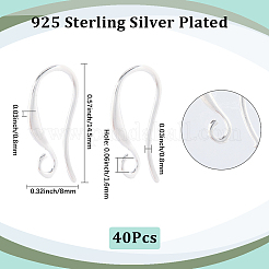 40 Stück Messing Ohrhaken&nbsp;KK-SC0006-53S