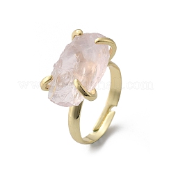 Los anillos de dedo de cuarzo natural rosa&nbsp;RJEW-B122-01G-06