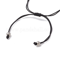 5 bracelet tressé en perles de pierres précieuses naturelles de 5 couleurs&nbsp;BJEW-TA00621