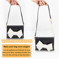 2 Stück 2 Stil PU-Leder & runde ABS-Kunststoff-Imitationsperlen-Taschengurt-Sets&nbsp;FIND-WR0009-23A
