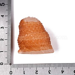 Figurine de hibou sculptée en agate rouge naturelle&nbsp;G-Q615-03D