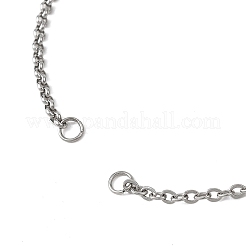 Realizzazione di braccialetti con catena rolo in acciaio inossidabile 304&nbsp;AJEW-JB01459-02