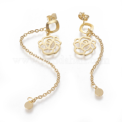 Boucles d'oreilles à tige en acier inoxydable 304&nbsp;EJEW-E248-11G
