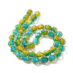 Brins de perles en résine bicolores&nbsp;GLAA-T035-02A