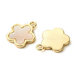 Muschelanhänger aus Messing mit Pavé-Fassung&nbsp;KK-M277-04A-G