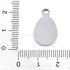 Cabochon pendenti in acciaio inossidabile 304&nbsp;STAS-D264-08B-P