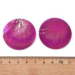 Anhänger aus natürlicher Capiz-Muschel mit Sprühfarbe bemalt&nbsp;SSHEL-Z002-01E