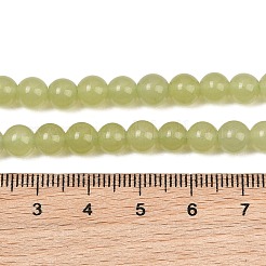 Gefärbt natürlichen weißen Jade Perlen Stränge&nbsp;GG-CBAEB22-B01-6mm-05