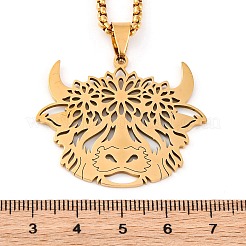 201 collane con ciondolo in acciaio inossidabile&nbsp;NJEW-C066-16G