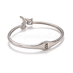 Bracelet manchette lapin en zircone cubique transparente&nbsp;STAS-D165-06P