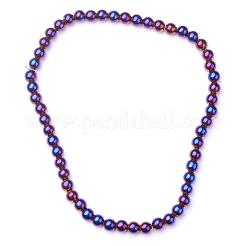 Chapelets de perles en hématite synthétique sans magnétiques&nbsp;G-S096-4mm-6